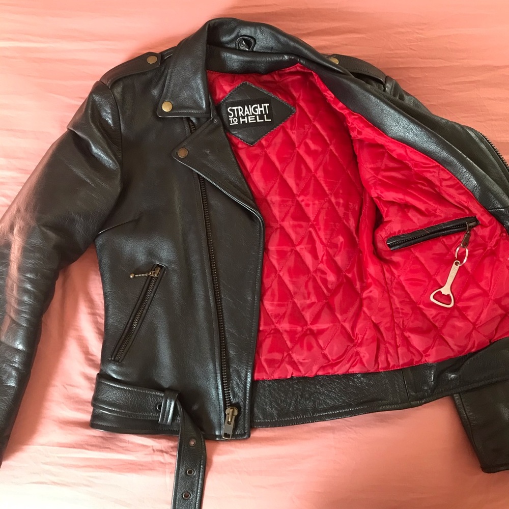 Straight To Hell Leather Jacket - Commando M